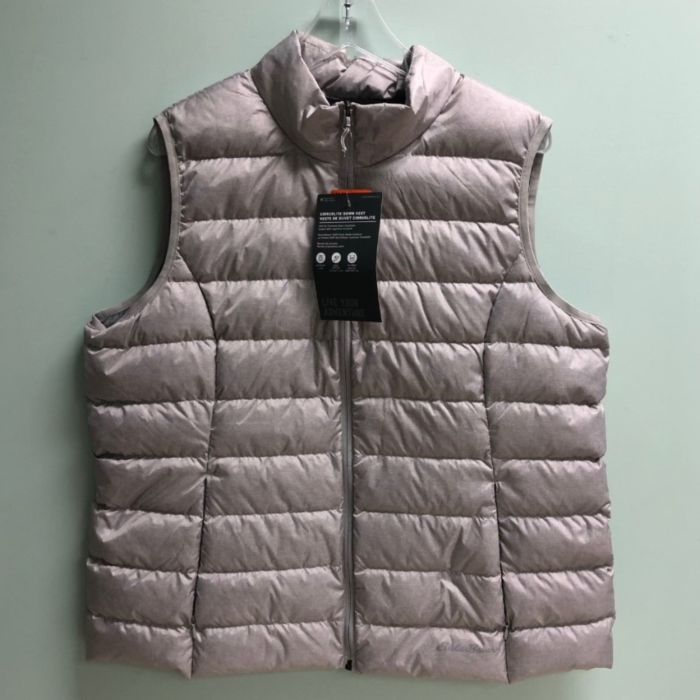 Eddie Bauer | Women's Cirruslite Down Vest | Light Grey | Size XXL - Picture 1 of 4